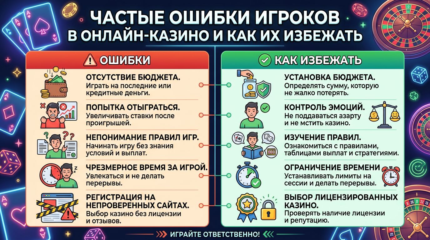 Частые ошибки игроков в онлайн-казино и как их избежать